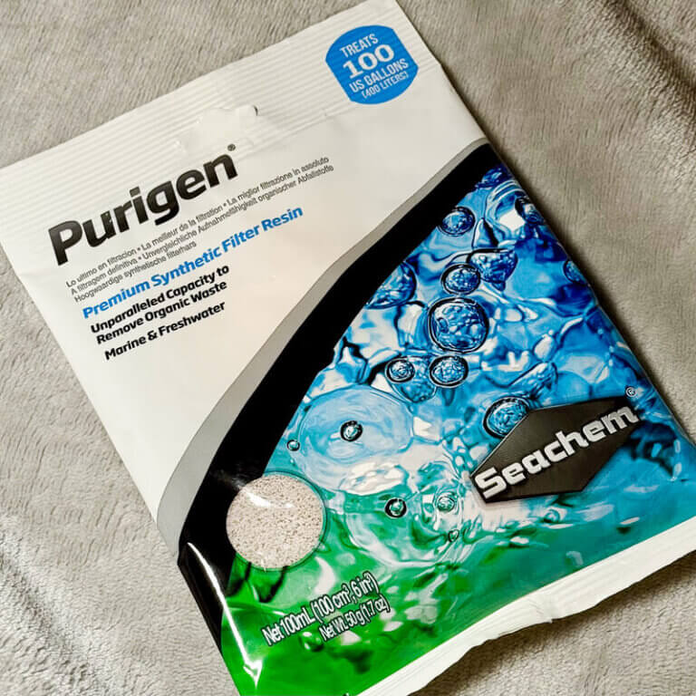 Seachem Purigen Filtermaterial in Originalverpackung für glasklares Aquariumwasser