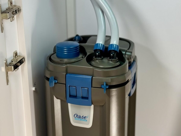 Außenfilter im Aquarium-Unterschrank – Oase Biomaster